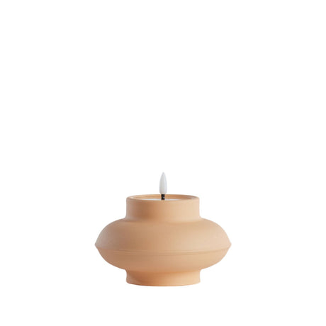 Battery Operated LED Candle 14 x 10.5cm JAYDIE Light Peach - TABLE/BEDSIDE LAMPS - Beattys of Loughrea