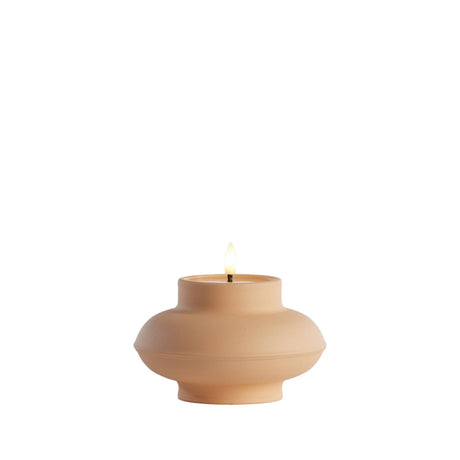 Battery Operated LED Candle 14 x 10.5cm JAYDIE Light Peach - TABLE/BEDSIDE LAMPS - Beattys of Loughrea