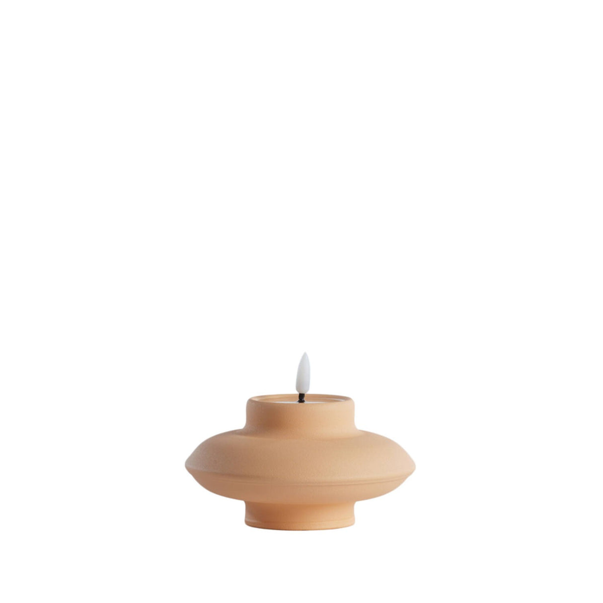 Battery Operated LED Candle 13 x 8cm JAYDIE Light Peach - TABLE/BEDSIDE LAMPS - Beattys of Loughrea