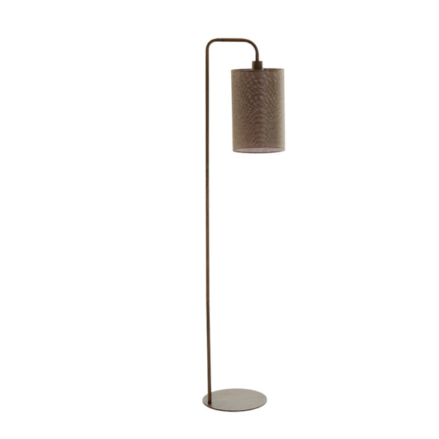 Floor Lamp 33.5 x 28 x 155cm DONIO Wood Print Dark Brown - STANDARD/FLOOR LAMPS - Beattys of Loughrea