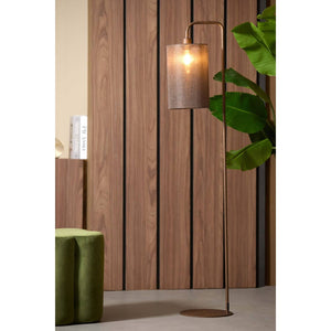 Floor Lamp 33.5 x 28 x 155cm DONIO Wood Print Dark Brown - STANDARD/FLOOR LAMPS - Beattys of Loughrea