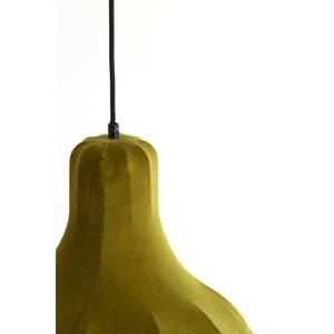 Hanging Pendant 50 x 44.5cm MIZIA Velvet Green & Webbing Natural - CEILING LIGHTS - Beattys of Loughrea