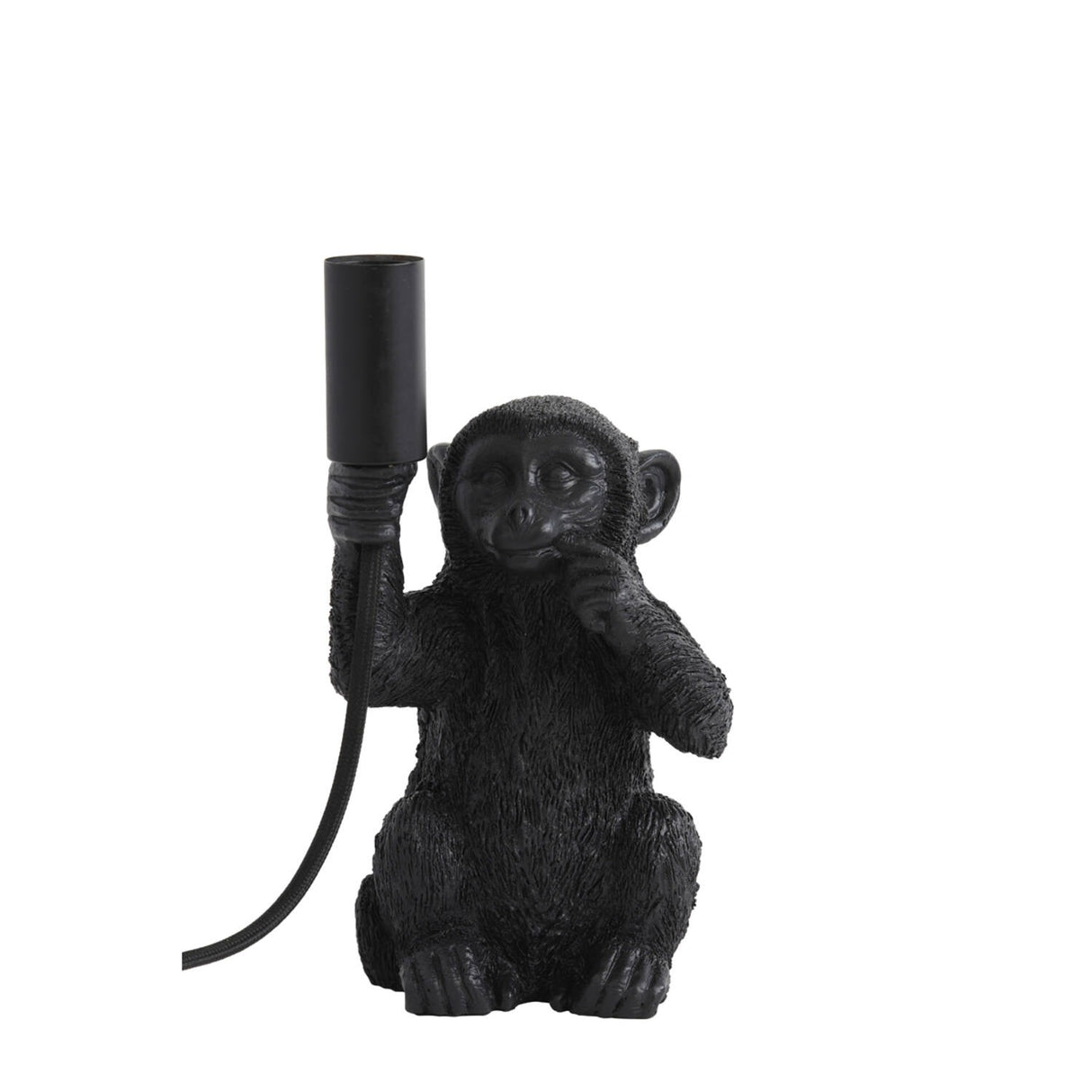 Table Lamp E14 13 x 12.5 x 23.5cm MONKEY Matt Black - TABLE/BEDSIDE LAMPS - Beattys of Loughrea