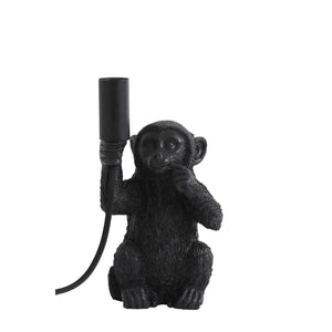 Table Lamp E14 13 x 12.5 x 23.5cm MONKEY Matt Black - TABLE/BEDSIDE LAMPS - Beattys of Loughrea