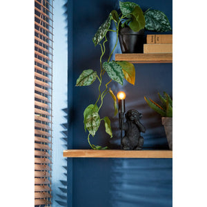 Table Lamp E14 13 x 12.5 x 23.5cm MONKEY Matt Black - TABLE/BEDSIDE LAMPS - Beattys of Loughrea