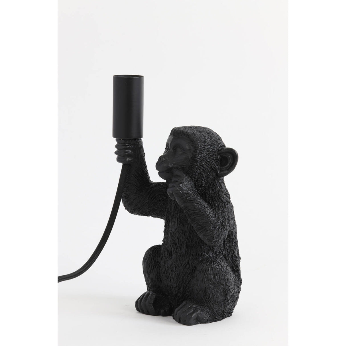 Table Lamp E14 13 x 12.5 x 23.5cm MONKEY Matt Black - TABLE/BEDSIDE LAMPS - Beattys of Loughrea