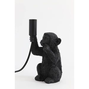 Table Lamp E14 13 x 12.5 x 23.5cm MONKEY Matt Black - TABLE/BEDSIDE LAMPS - Beattys of Loughrea