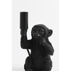 Table Lamp E14 13 x 12.5 x 23.5cm MONKEY Matt Black - TABLE/BEDSIDE LAMPS - Beattys of Loughrea
