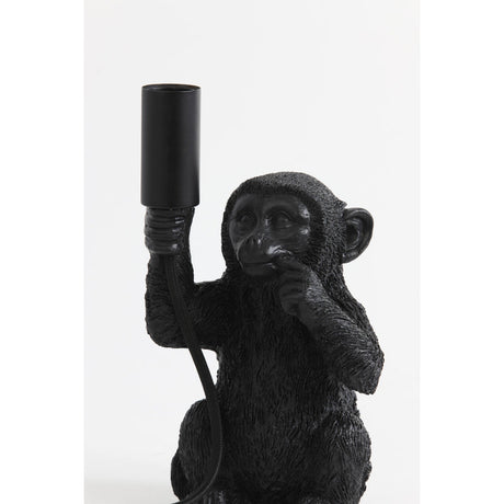 Table Lamp E14 13 x 12.5 x 23.5cm MONKEY Matt Black - TABLE/BEDSIDE LAMPS - Beattys of Loughrea