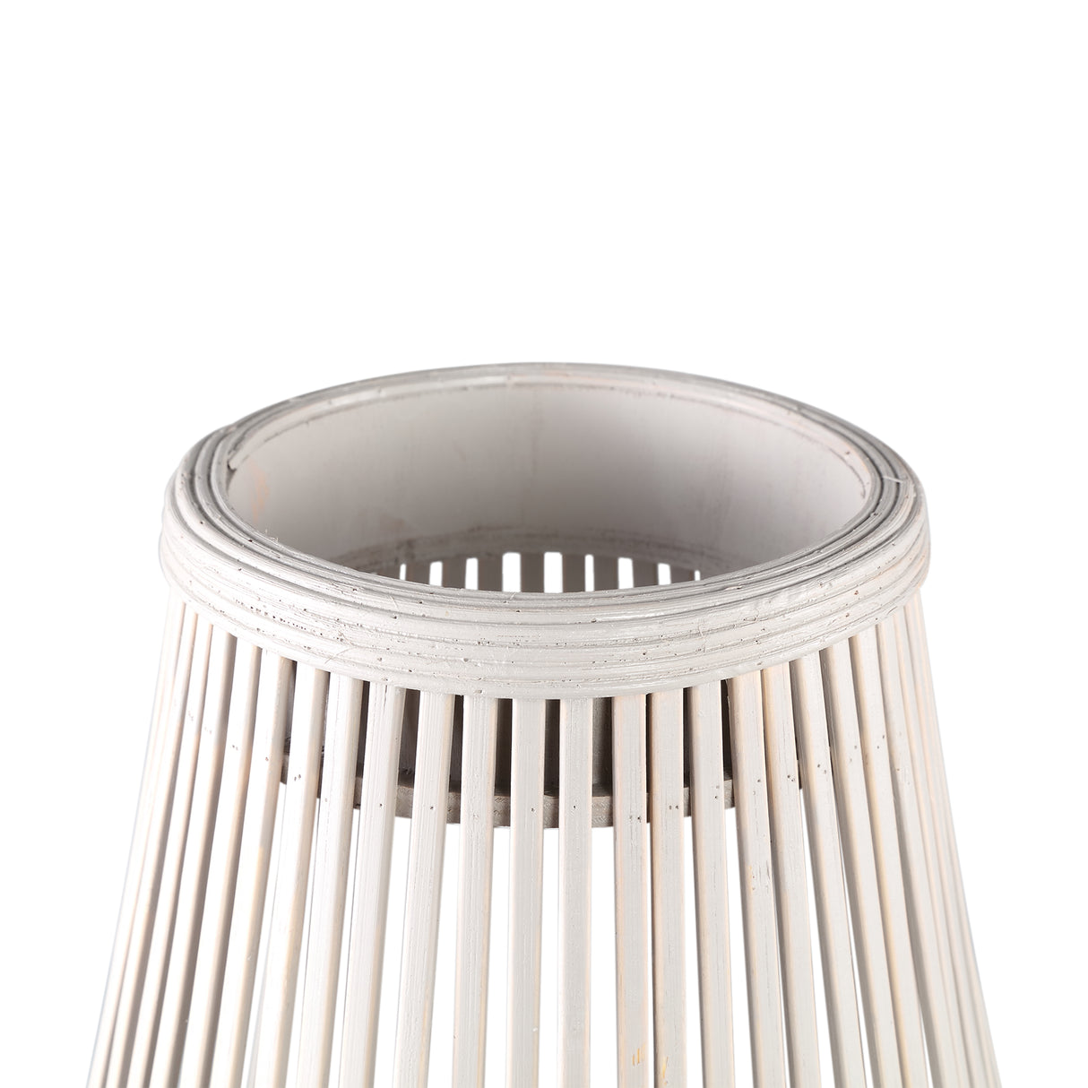 Lysia 68cm Sand Round Bamboo Lantern with Glass - CANDLE HOLDERS / Lanterns - Beattys of Loughrea