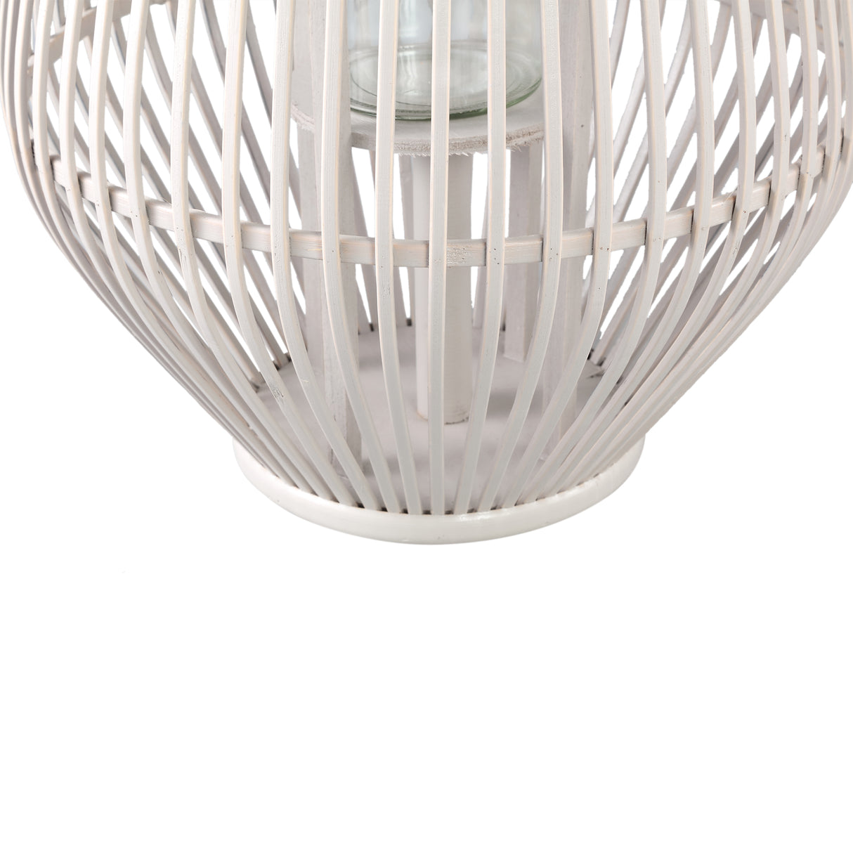 Lysia 68cm Sand Round Bamboo Lantern with Glass - CANDLE HOLDERS / Lanterns - Beattys of Loughrea