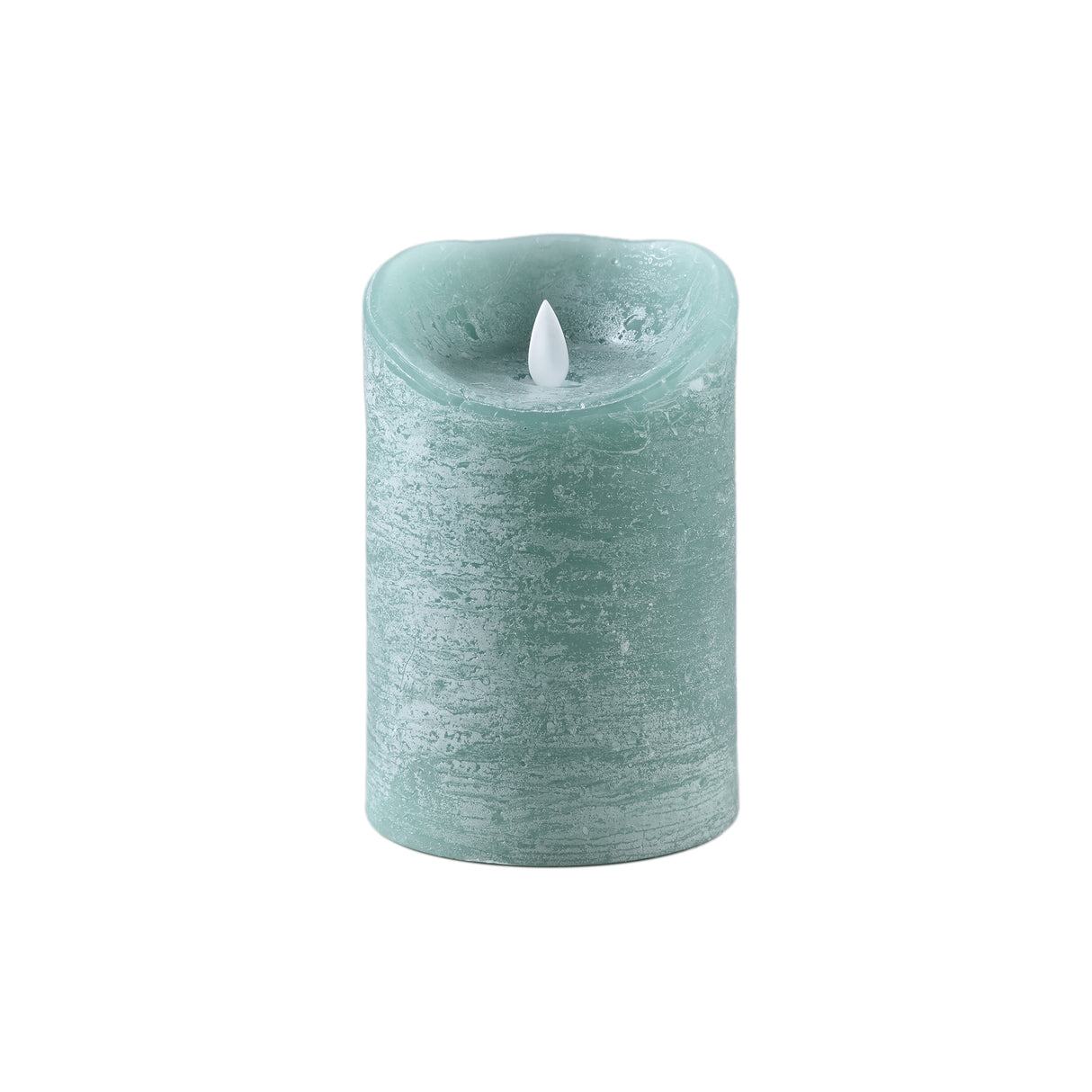 10x15 Led Light Candle Rustic Teal Moveable Flame - BATTERY LED CANDLES - Beattys of Loughrea