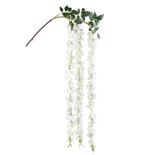 White Wisteria 167cm Hanging Artificial Flower - FLOWERS - PAPER/PLASTIC - Beattys of Loughrea