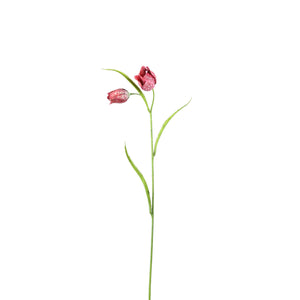 Red Fritillaria Spray with Leaves Artificial Flower - FLOWERS - PAPER/PLASTIC - Beattys of Loughrea