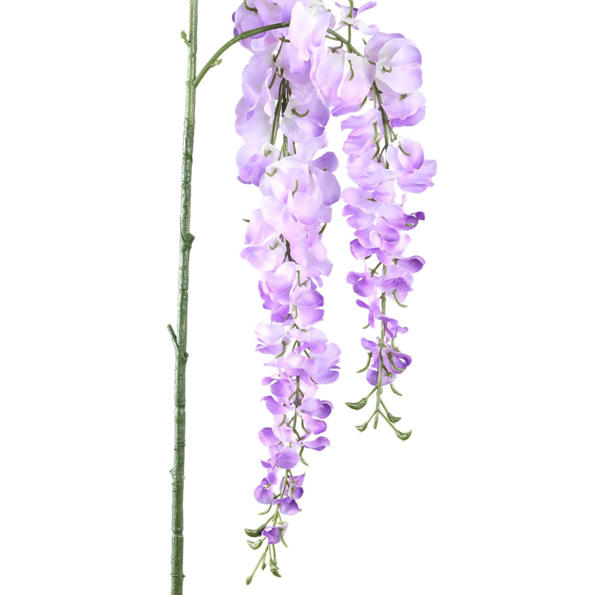 Lilac Wisteria Spray with Leaves Artificial Flower - FLOWERS - PAPER/PLASTIC - Beattys of Loughrea