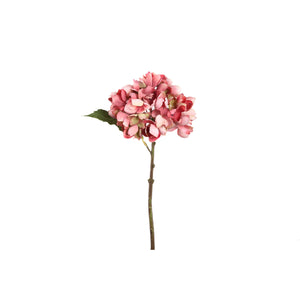 Pink Hydrangea Stem Artificial Flower - FLOWERS - PAPER/PLASTIC - Beattys of Loughrea