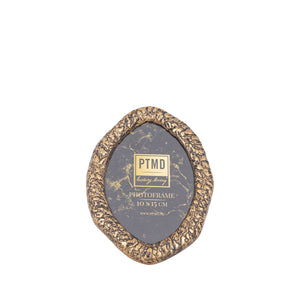 Paislie Brass Cast Alum Photo Frame Oval 10 x 15cm - PHOTO FRAMES - PLATED, GILT, STONE - Beattys of Loughrea