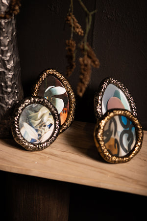 Paislie Nickel Cast Alum Photo Frame Oval 10 x 15cm - PHOTO FRAMES - PLATED, GILT, STONE - Beattys of Loughrea