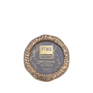 Paislie Brass Cast Alum Photo Frame Round 10 x 15cm - PHOTO FRAMES - PLATED, GILT, STONE - Beattys of Loughrea