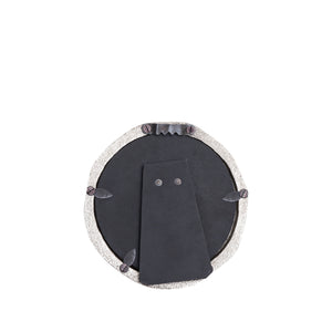 Paislie Nickel Cast Alum Photo Frame Round 10 x 15cm - PHOTO FRAMES - PLATED, GILT, STONE - Beattys of Loughrea