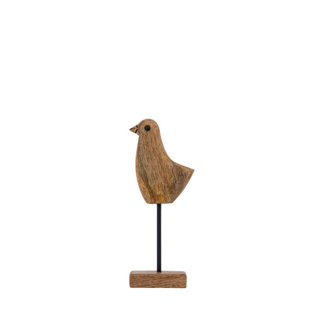Tayana Light Brown Wood Bird Shaped Statue 23cm - ORNAMENTS - Beattys of Loughrea