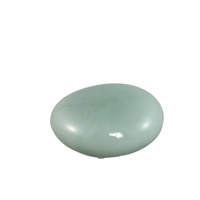 Shalon Stone Shaped Rechargeable LED Light 14cm Mint Green - GARDEN ORNAMENTS INCL SOLAR - Beattys of Loughrea
