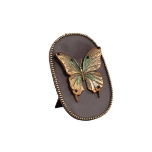 Adalay Gold Butterfly Wall Hanger 14cm - GARDEN ORNAMENTS INCL SOLAR - Beattys of Loughrea