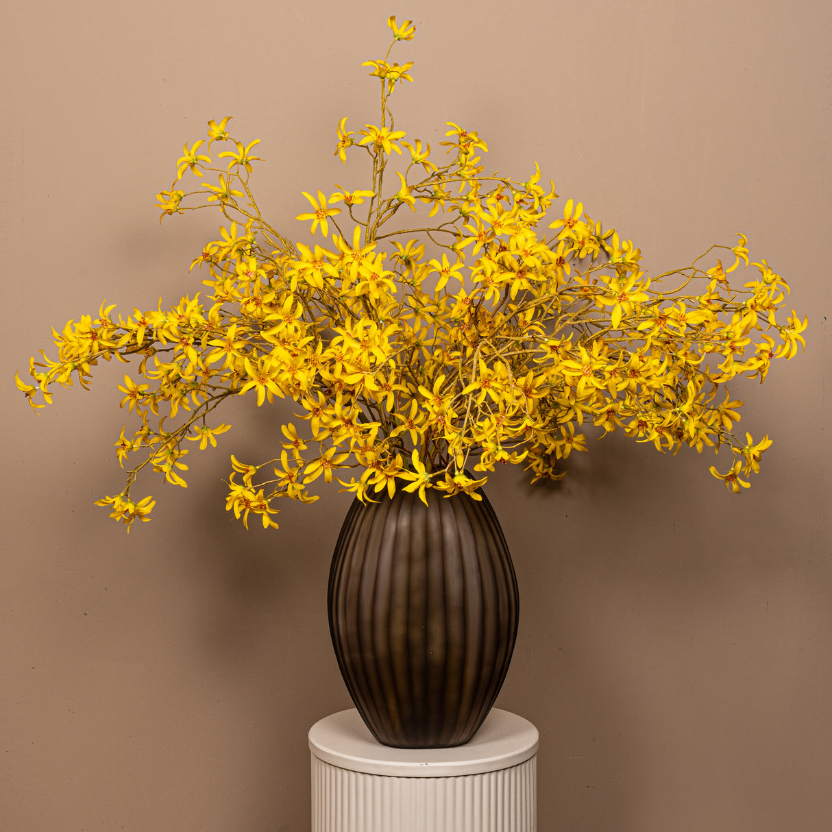 Yellow Wild Orchid Spray Artificial Flower - FLOWERS - PAPER/PLASTIC - Beattys of Loughrea