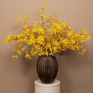 Yellow Wild Orchid Spray Artificial Flower - FLOWERS - PAPER/PLASTIC - Beattys of Loughrea