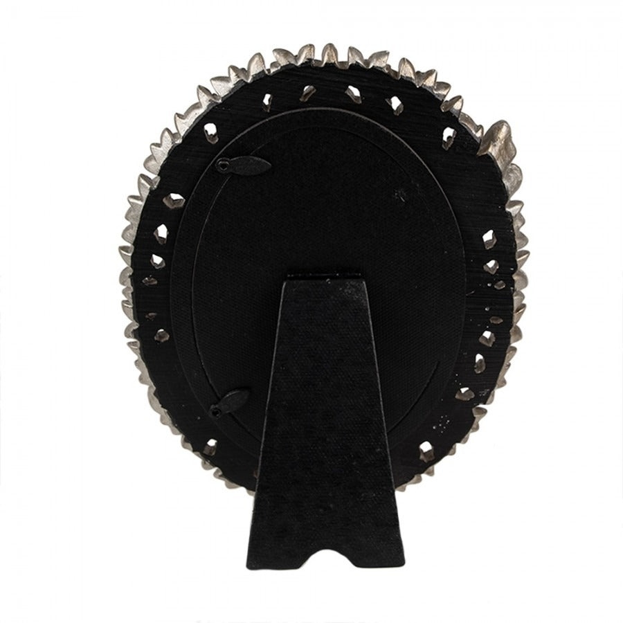 Photo Frame 10 x 15cm Silver Coloured Polyresin Oval - PHOTO FRAMES - PLATED, GILT, STONE - Beattys of Loughrea