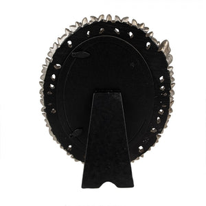 Photo Frame 10 x 15cm Silver Coloured Polyresin Oval - PHOTO FRAMES - PLATED, GILT, STONE - Beattys of Loughrea