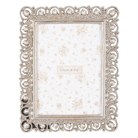Photo Frame 13 x 18cm Silver Coloured Plastic Rectangle Classic - PHOTO FRAMES - PLATED, GILT, STONE - Beattys of Loughrea