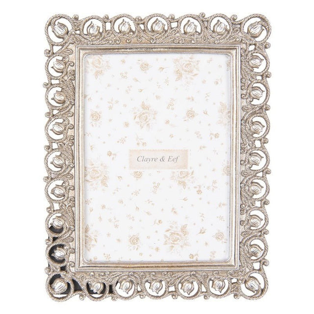 Photo Frame 13 x 18cm Silver Coloured Plastic Rectangle Classic - PHOTO FRAMES - PLATED, GILT, STONE - Beattys of Loughrea