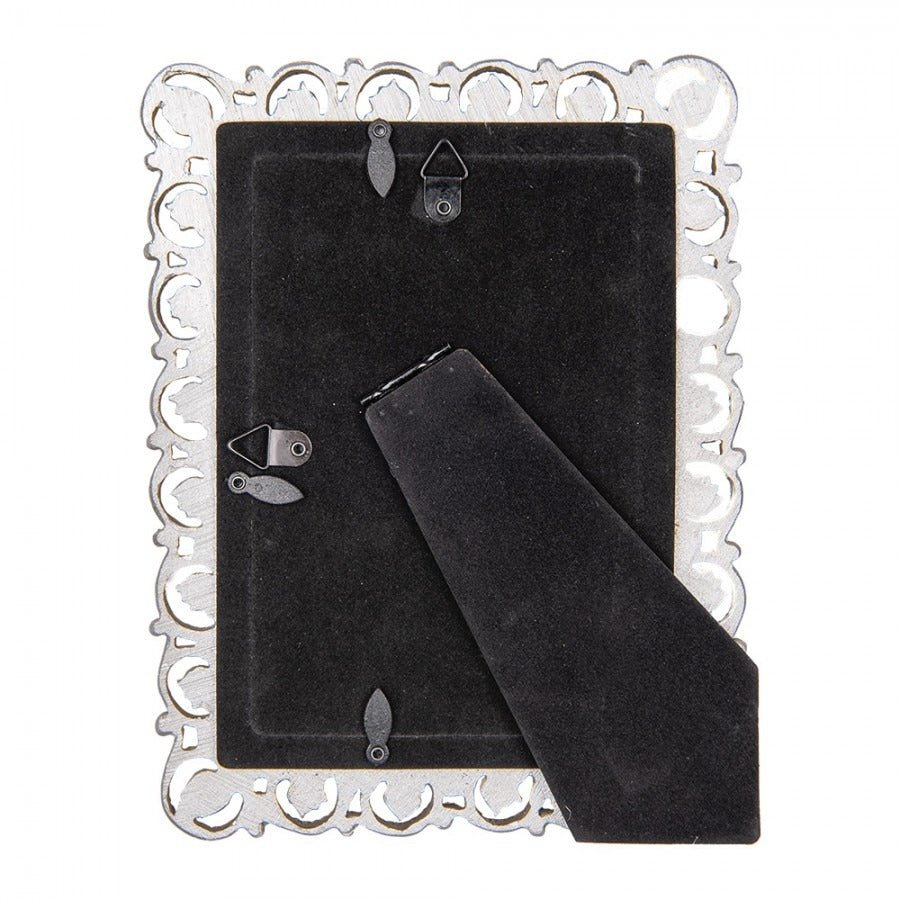 Photo Frame 13 x 18cm Silver Coloured Plastic Rectangle Classic - PHOTO FRAMES - PLATED, GILT, STONE - Beattys of Loughrea