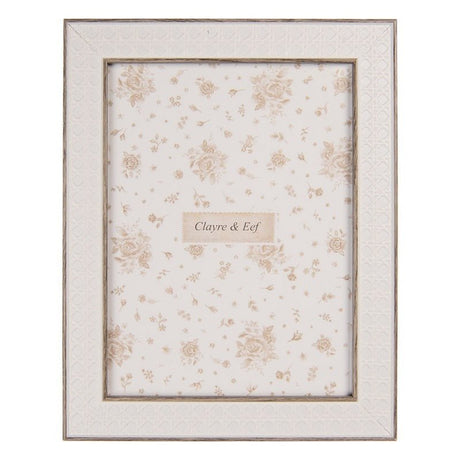 Photo Frame 15 x 20cm White MDF Rectangle Bohemian - PHOTO FRAMES - PLATED, GILT, STONE - Beattys of Loughrea