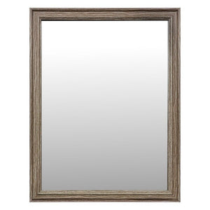 Mirror 34 x 44cm Brown MDF Rectangle - WALL MIRRORS - Beattys of Loughrea