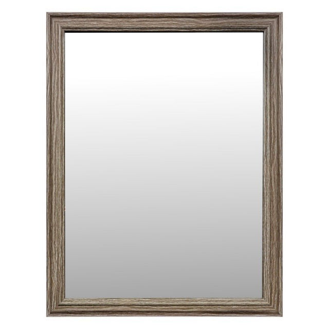 Mirror 34 x 44cm Brown MDF Rectangle - WALL MIRRORS - Beattys of Loughrea