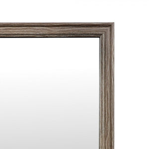 Mirror 34 x 44cm Brown MDF Rectangle - WALL MIRRORS - Beattys of Loughrea