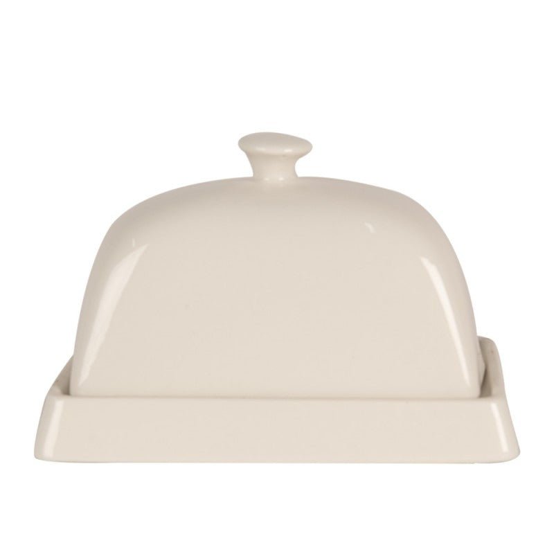 Butter Dish 16 x 10 x 9cm White Ceramic Rectangle - GENERAL LOOSE WARE - Beattys of Loughrea