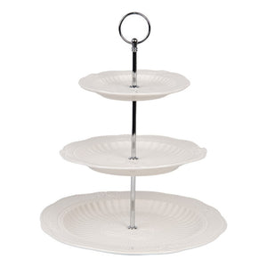Etagere 3 Tier White Ceramic Cake Stand 26 x 31cm - GENERAL LOOSE WARE - Beattys of Loughrea