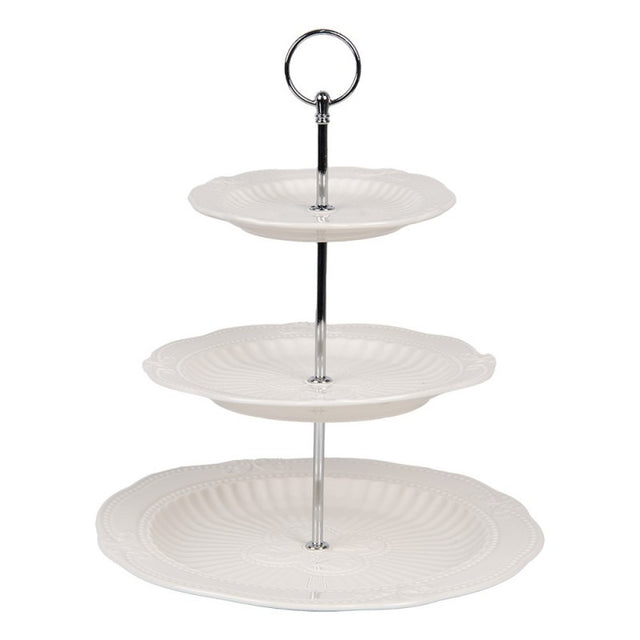 Etagere 3 Tier White Ceramic Cake Stand 26 x 31cm - GENERAL LOOSE WARE - Beattys of Loughrea