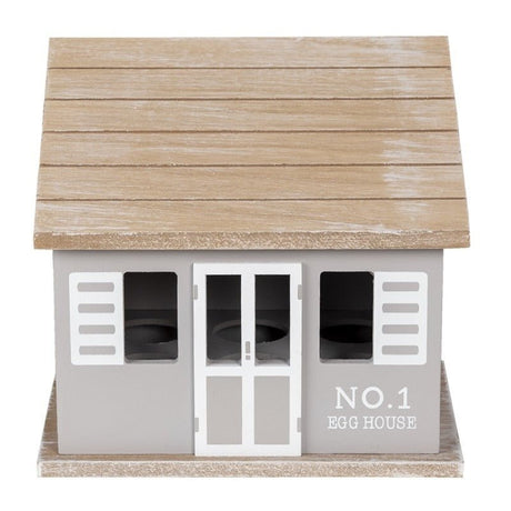 Egg Cabinet House 20 x 14 x 18cm Grey Brown Wood Rectangle - GENERAL LOOSE WARE - Beattys of Loughrea