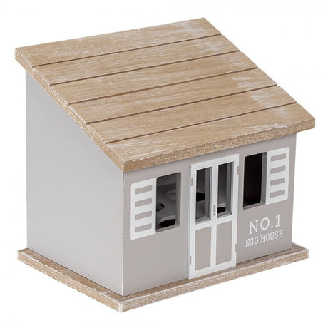 Egg Cabinet House 20 x 14 x 18cm Grey Brown Wood Rectangle - GENERAL LOOSE WARE - Beattys of Loughrea