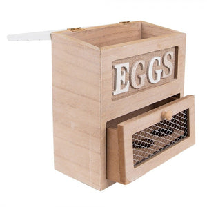 Egg Holder 18 x 9 x 20cm Brown Wood Rectangle Egg Rack - GENERAL LOOSE WARE - Beattys of Loughrea