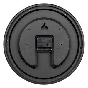 Wall Clock 23cm Black Beige Plastic Round - CLOCKS - Beattys of Loughrea