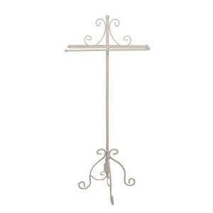 Free - standing Towel Holder 40 x 24 x 95cm White Metal - OCCASIONAL FURNITURE - Beattys of Loughrea
