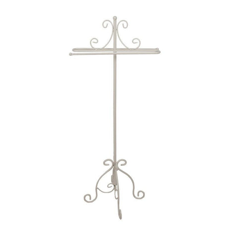 Free - standing Towel Holder 40 x 24 x 95cm White Metal - OCCASIONAL FURNITURE - Beattys of Loughrea