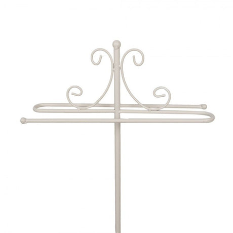 Free - standing Towel Holder 40 x 24 x 95cm White Metal - OCCASIONAL FURNITURE - Beattys of Loughrea