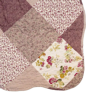 Country Cottage Patchwork Bedspread & 2 Pillowcases Set Purple - Beattys of Loughrea | www.beattys.ie