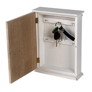 Wood Rectangular Flowers Key Holder 20x7x27cm - ORNAMENTS - Beattys of Loughrea